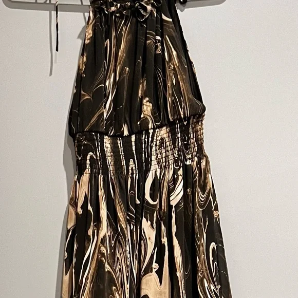 Banana Republic | Dresses | Banana Republic Ruffle Cutaway Maxi Dress  Smocked Waist | Poshmark